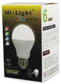 Miboxer rgb-cct led e27 verre 6w rf 2.4g - led0217