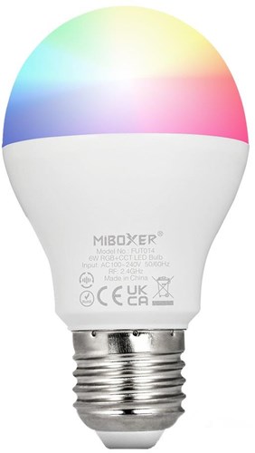 Miboxer rgb-cct led e27 verre 6w rf 2.4g - led0217