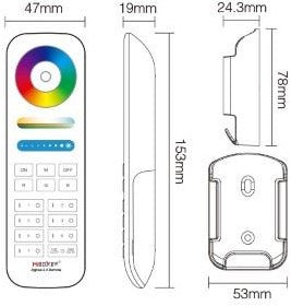 Miboxer zigbee télécommande rgb-cct 7 zones - led0272