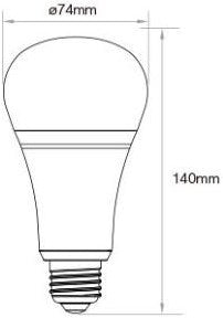 Miboxer zigbee rgb-cct led e27 verre 12w - led0276