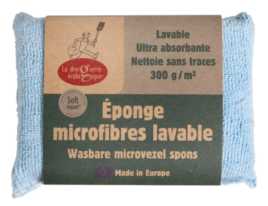 Sponge de microfibre lavable écologique de la Droguerie.