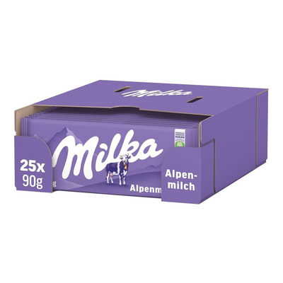 Milka pack flux de lait alpin (25x 90gr)