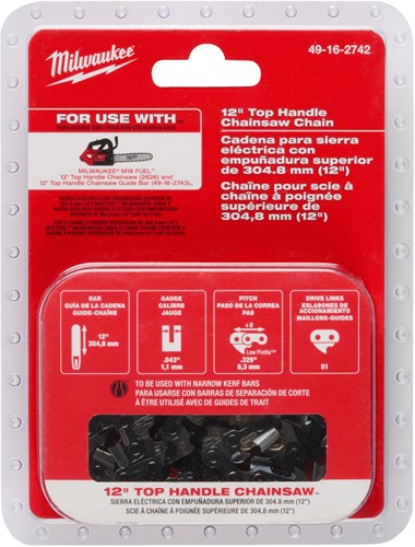 Chaîne de scie Milwaukee 30 cm 12 0,325 x 1,1 m18 fthchs30 chaîne pour tronçonneuse 30 cm 12 pour m18 fthchs30 - 4932480177