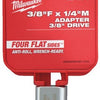 Accessoires Milwaukee adaptateur 3 8 f x 1 4 m de 3 8 à 1 4 - 4932480648