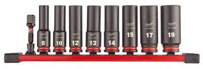 Accessoires Milwaukee 3 8 | douille à choc profonde | ensemble | 9 pièces - 4932480455