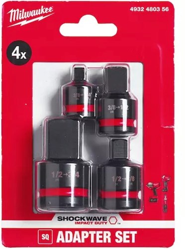 Adaptateur d'accessoires Milwaukee Shockwave Hex Set-4pc - 4932480356