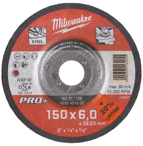 Milwaukee accessoires disque de meulage grw sg27 150x7 pro+ - 1pc - 4932471387