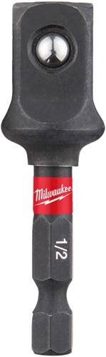 Adaptateur de douille accessoires Milwaukee : 1 4 hex - 1 2 carré drive -1pc - 4932478803