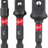Milwaukee accessoires prises adaptateur choc wave set-3pc - 4932479228