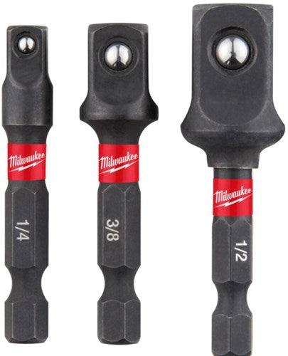 Milwaukee accessoires prises adaptateur choc wave set-3pc - 4932479228