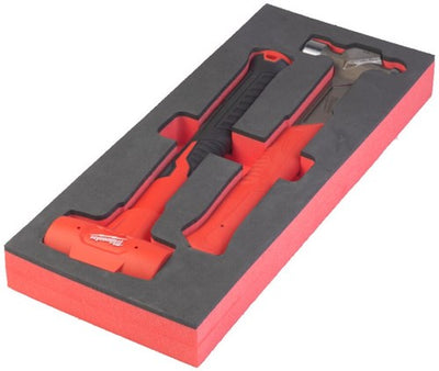 Accessoires Milwaukee marteaux à incrustation de mousse : marteau à tête sphérique 450g et marteau sans recul 790g (2 pièces) - 4932493254