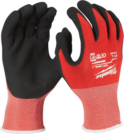 Accessoires Milwaukee gants de travail trempés | classe de coupe 1 a - l 9 | 1 paire - 4932471417