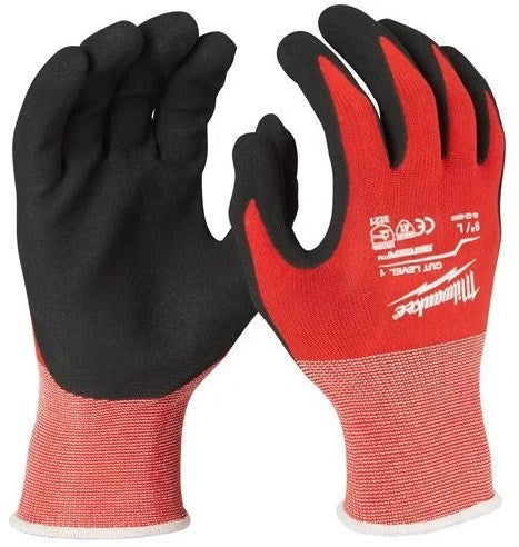 Accessoires Milwaukee gants de travail trempés classe de coupe 1 a | l 9 | 12 paires - 4932471615