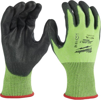 Accessoires Milwaukee gants de travail haute visibilité | classe de coupe 5 e - 10 xl | 1 paire - 4932479934