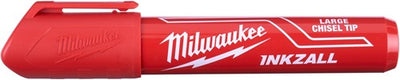 Milwaukee accessoires inkzall rouge l marqueur à pointe biseautée | 12 pièces - 4932471556