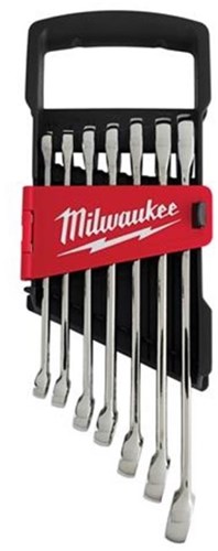 Accessoires Milwaukee morsure maximale | jeu de clés mixtes à cliquet métrique | 7 pièces - 4932464993