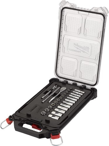 Milwaukee accessoires métrique 1 4 cliquet + jeu de douilles (28 pièces) dans un organisateur compact et mince - 4932478812