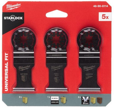Accessoires Milwaukee pour starlock | ensemble de dessus en bois | 5 pièces - 48906114