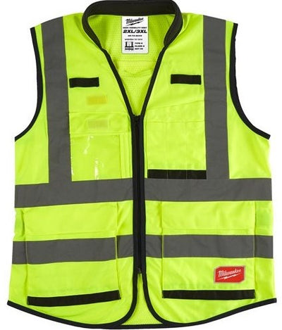 Milwaukee accessoires Milwaukee Premium gilet de sécurité haute visibilité classe 2 jaune - xxl - 4932471897