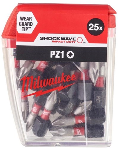 Accessoires Milwaukee Shockwave Gen II PZ1 25 mm 25 pièces - 4932430861