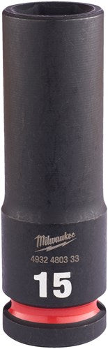 Accessoires Milwaukee douille à choc Shockwave 1 2 longue 15 mm | 1 pièce - 4932480333
