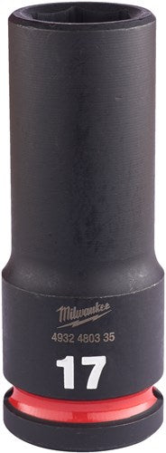 Accessoires Milwaukee douille à choc Shockwave 1 2 longue 17 mm | 1 pièce - 4932480335