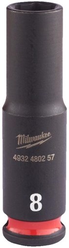 Accessoires Milwaukee douille à impact Shockwave 1 4 profondeur 8mm | 1 pièce - 4932480257