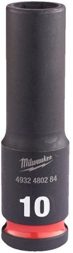 Accessoires Milwaukee douille à impact Shockwave 3 8 profondeur 10 mm | 1 pièce - 4932480284