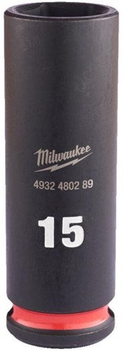 Accessoires Milwaukee douille à impact Shockwave 3 8 profondeur 15mm | 1 pièce - 4932480289
