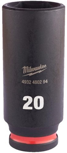 Accessoires Milwaukee douille à impact Shockwave 3 8 profondeur 20 mm | 1 pièce - 4932480294