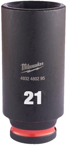 Accessoires Milwaukee douille à impact Shockwave 3 8 profondeur 21mm | 1 pièce - 4932480295