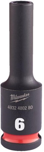 Accessoires Milwaukee douille à impact Shockwave 3 8 profondeur 6mm | 1 pièce - 4932480280