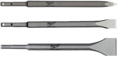 Milwaukee accessoires kit de démarrage jeu de burins sds-plus (3 pièces) - 4932430001