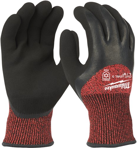 Accessoires Milwaukee gants de travail d'hiver classe de coupe 3 c - l 9 | 1 paire - 4932471348