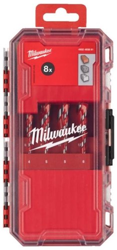 Coffret de forets à béton Milwaukee Premium Packout Friendly (4 x 90, 5 5 6 6 x 100, 8 10 12 x 150 mm) - 4932493881