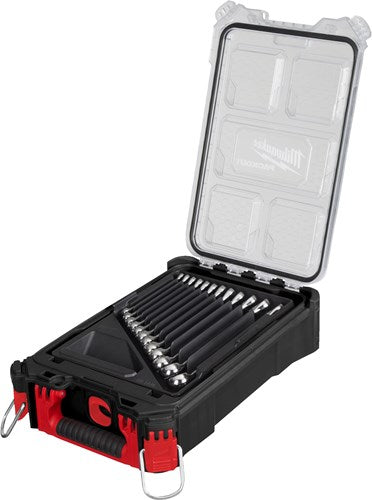 Jeu de clés combinées Milwaukee | 15 pièces | morsure maximale | organisateur compact packout™ - 4932498141