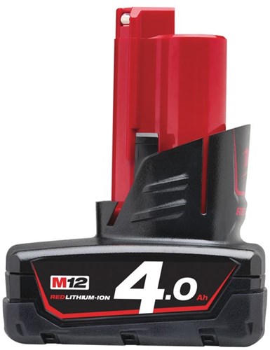 Batterie Milwaukee m12 b4 (12 v 4,0ah redlithium-ion) - 4932430065