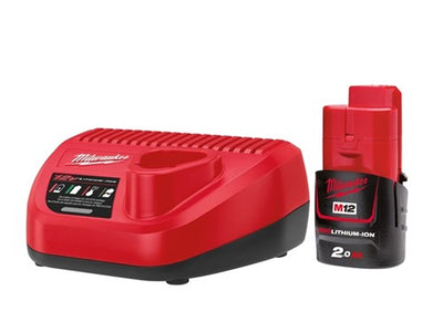 Kit Milwaukee m12nrg-201 | Batterie 12v 2.0ah + chargeur - 4933451900