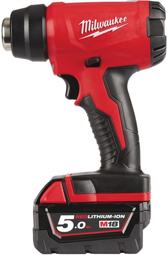 Pistolet à air chaud à batterie Milwaukee m18 bhg-502c - 18v 5.0ah li-ion - 4933459772