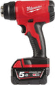 Pistolet à air chaud à batterie Milwaukee m18 bhg-502c - 18v 5.0ah li-ion - 4933459772
