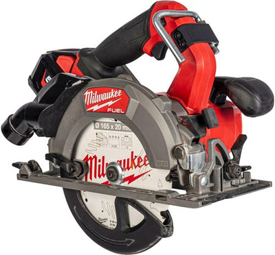 Scie circulaire à batterie à combustible Milwaukee m18 fcsdc165-552c | 165 mm | y compris 2 piles m18 hb5.5 et chargeur m12-18fc | en mallette de transport - 4933499997
