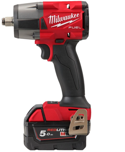 Milwaukee m18 fmtiw2f12-502x | 1 2 | carburant | clé à chocs à batterie | avec bague de friction | 18v | 5,0 Ah | rouge | Li-ion