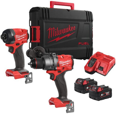 Bloc d'alimentation à carburant Milwaukee m18 fpp2a3-502x | m18fpd3 m18fid3 | 2x batterie 5,0 Ah + chargeur | en boîtier HD - 4933480873