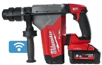 Milwaukee m18 onefhpx-552x | Perceuse à percussion à batterie à essence à une clé 18v sds-plus 32mm fixtec en boîte hd (batterie 2x 5,5ah + chargeur m12-18 fc) - 4933478496