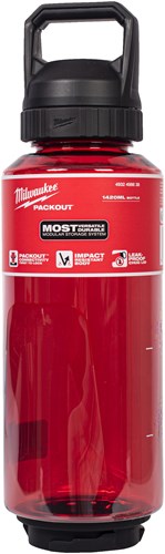 Bouteille en plastique Milwaukee packout™ avec bouchon | 1420 ml | rouge - 4932498638