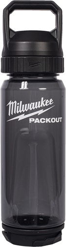 Bouteille en plastique Milwaukee packout™ avec bouchon | 740 ml | noir - 4932498639
