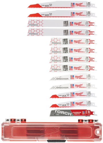 Jeu de lames de scie alternative Milwaukee | scie | hache | torche | dépanneuse | 13 pièces - 49472231