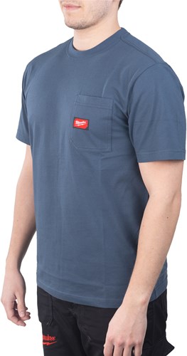 Milwaukee wt ss blu l t-shirt de travail manches courtes bleu l - 4932493015