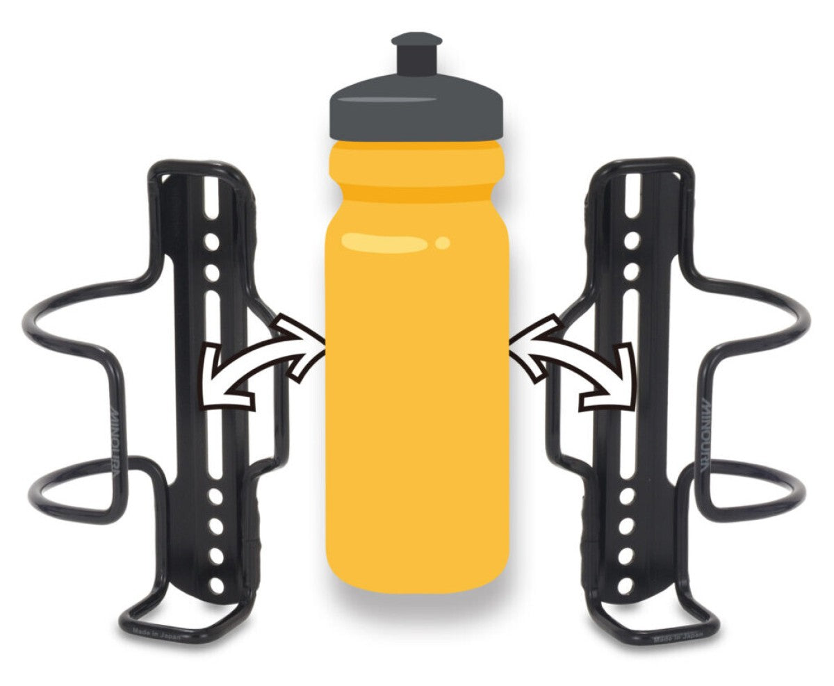 Minoura porte-bouteille entrée latérale gauche slb-100l noir