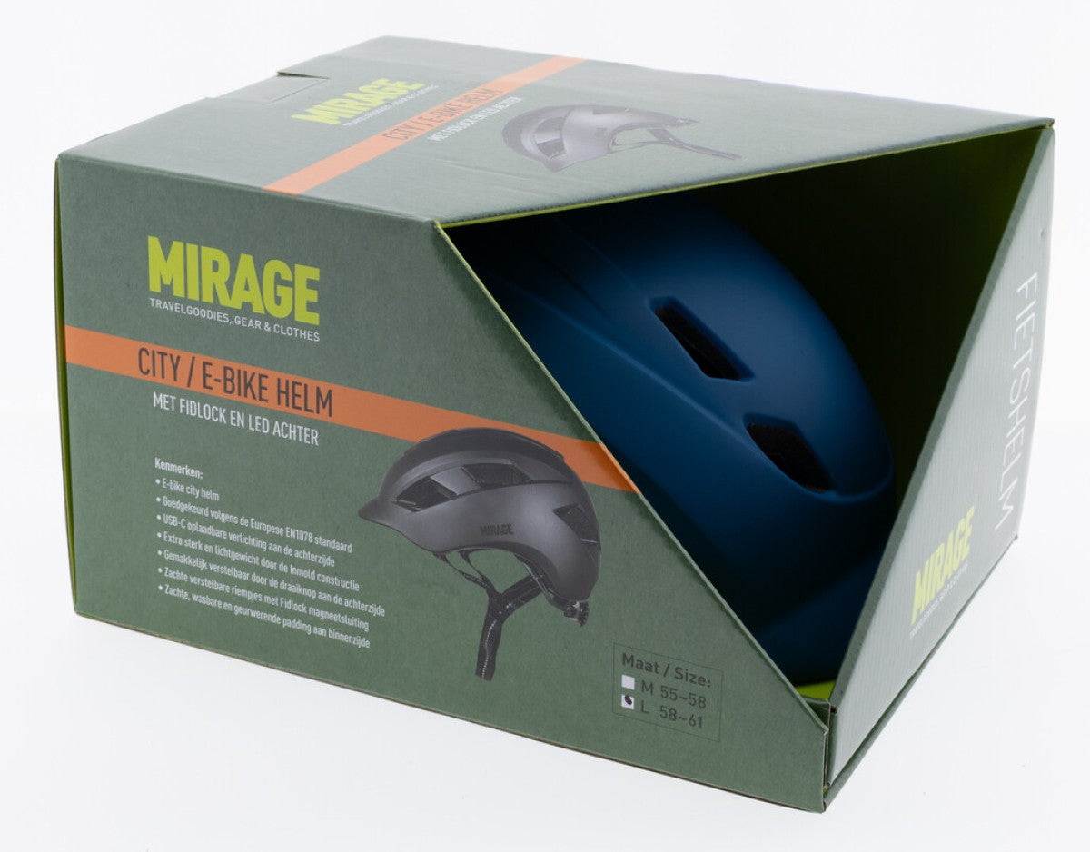 Mirage casque ville e-bike 55-58cm bleu mat